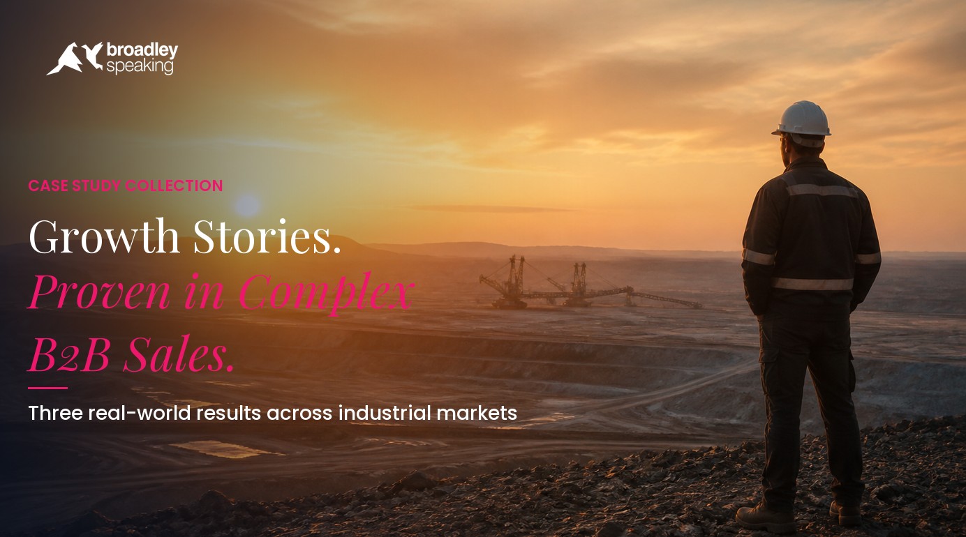Broadley Speaking B2B case studies brochure cover