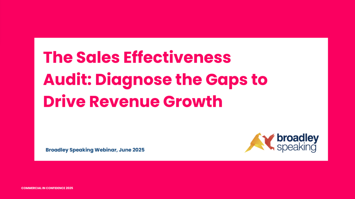 The Sales Effectiveness Audit